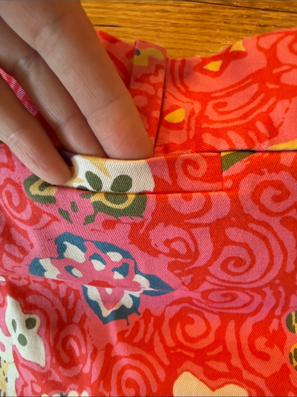 J. Crew vintage Y2K Pink Multi Floral-Print Mini Skirt size 10 purple green - Picture 5 of 6